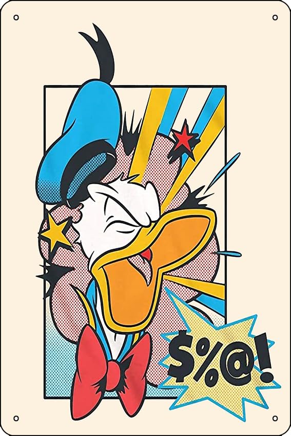 Amazon.com: Oedrtqi Donald Duck Vintage 90s Art Print Funny Metal